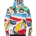 thumbnail image 7 of Kdxio Colorful Abstract Bumper Cars Print Mens Casual Hooded Collar Drawstring Hoodies Pullover Sweatshirts Casual Long Sleeve Shirts-4X-Large, 7 of 7