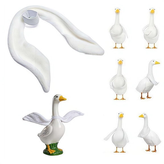 Poseable Goose Wings for Porch Lawn Goose Outfit Accessories, Adjustable Porch Gooses Arms Wings Clothes for 23-28 Inch Garden Geese,Outdoor Statue Clothes for Patio Yard Lawn Art Decoration