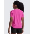 thumbnail image 2 of CRZ YOGA Girls Cloudweight Short Sleeve Athletic T Shirts Active Sports Casual Tees Side Slit Kids Teen, 2 of 6