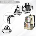 thumbnail image 6 of Xoenoiee Capybara Pencil Ruler Brush Print Transparent Clear Backpack for Girls PVC School Bag with Handle Transparent School Bookbag Daypack with Zipper Pocket for Camping Outdoor Travel Sports, 6 of 7
