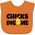 thumbnail image 3 of Inktastic Chicks Dig Me Boys Baby Bib, 3 of 4