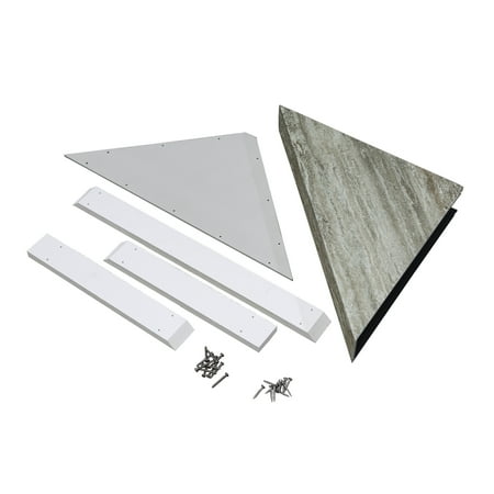 Palisade Vinyl Waterproof Corner Shower Bench in Grecian Earth