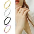 thumbnail image 2 of AYYUFE Ring Elegant Smooth Surface Minimalist Simple Thin Stacking Ring for Birthday, 2 of 7