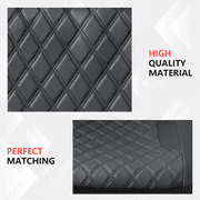 Coverado Front Upgraded PVC&Fabric Car Seat Covers, 4 Pieces Universal Fit for Most Cars SUV Trucks, Black