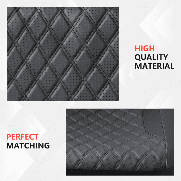 Coverado Black PVC Car Seat Covers, 9-Piece Full Set photo 3