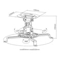 thumbnail image 2 of Support de Projecteur de Plafond Universel Inclinable et Pivotant Supportant jusqu'à 30lbs, 2 of 5