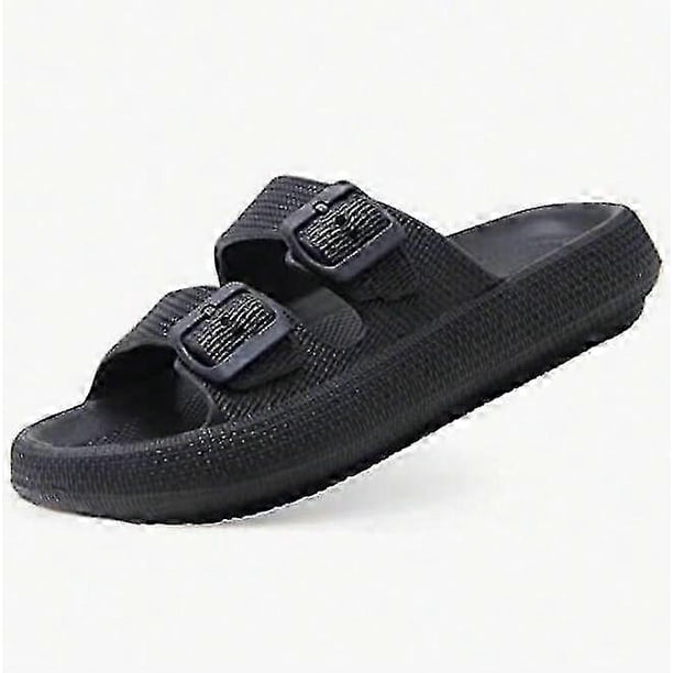 Weweya Sandals For Women And Men - Pillow Slippers - Double Buckle Adjustable Slides - Eva Flat Sandals
