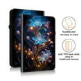 thumbnail image 2 of Case for iPad mini 7th Gen (A17 Pro) 2024 8.3" / mini 6 2021, Slim Kickstand PU Leather Flower Butterfly Pattern Heavy Duty Protection Folio Cover, with 2 Card Slots & Elastic Band & Stylus Slot - B, 2 of 7
