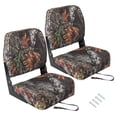 thumbnail image 1 of CazToi 2 Pack Low Back Folding Boat Seats Thick Sponge Padded Marine Seats with Rust-Proof Aluminum Hinges, 1 of 7