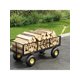 thumbnail image 1 of 900 lbs garden cart featuring adjustable handles y removable mesh sides para conversion to flatbed - ideal para para lawn, farm, y yard use, 1 of 4
