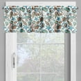 thumbnail image 2 of Ambesonne Medusa Valance Pack of 2, Crabs Octopus Shells Sea, 42"X18", Turquoise Brown, 2 of 5