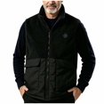 thumbnail image 2 of qafoshin Men's Heated Fleece Vest 4 Control 28 Heating Zones 3-Gear Adjustable Jacket Outdoor Commuting Warm Vest, 2 of 10