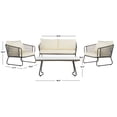 thumbnail image 5 of Safavieh Benjin Outdoor Mid-Century 4 Piece Living Set with Cushion, 5 of 10