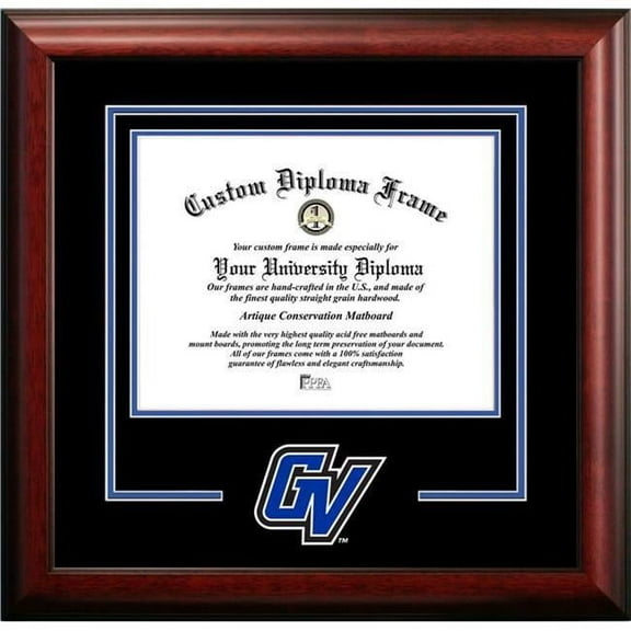 Campus Images MI980SD-108 10 x 8 in. Grand Valley State Lakers Spirit Diploma Frame - Satin Mahogany
