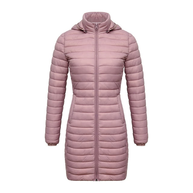 Manteau Parka Long Chaud pour Femmes avec Capuche, Hiver, Extérieur, Rembourré, Coton, Ultraléger