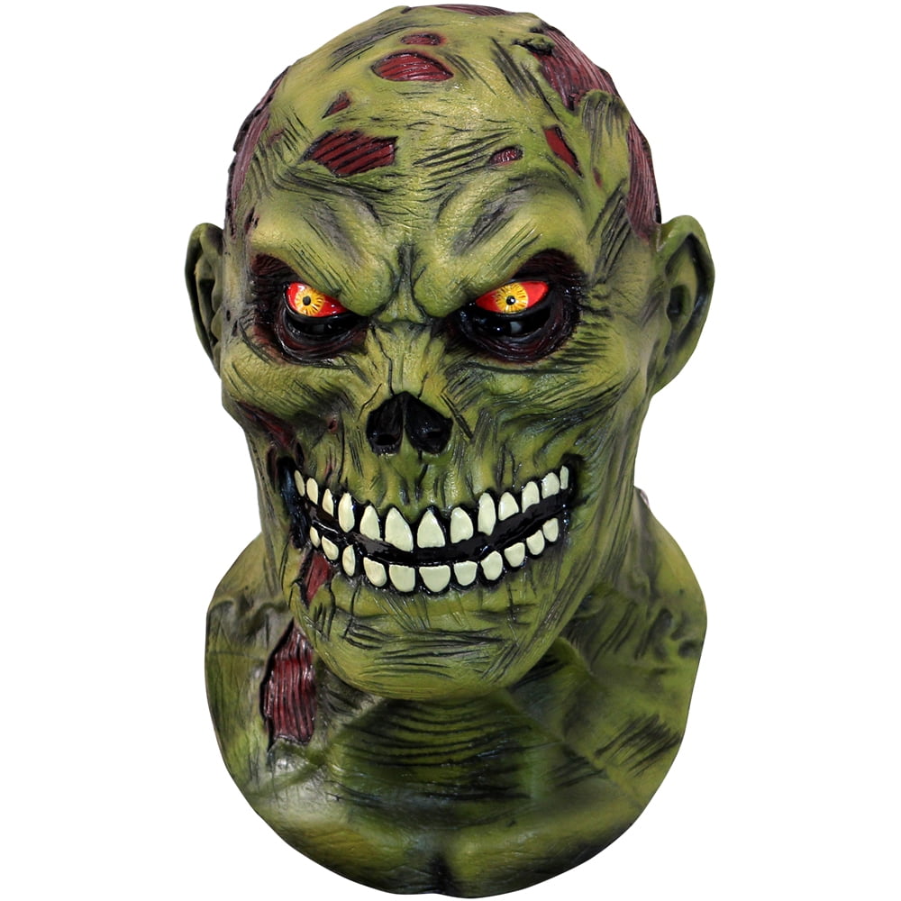 TB27533 Morris Costumes Zombie Dlx Chinless Halloween Latex Adult Mask 