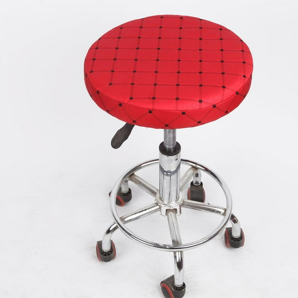 Transpirable Suave Barra forma forma forma Cubierta De Taburete Silla Elevadora Asiento Cojín Barbería ( De Cuadrícula) Rejilla roja -35cm Macarena Cubierta de taburete de bar