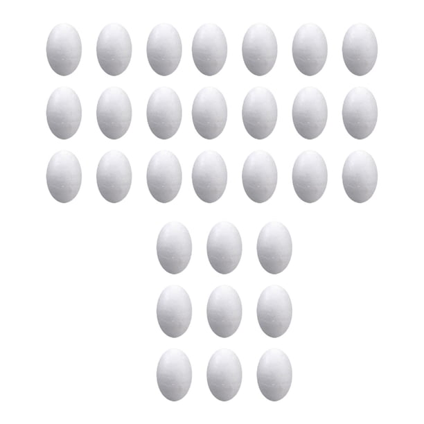 Huevos de espuma, huevos de poliestireno, decoración para manualidades, elaboración de huevos falsos para decoración. 30 piezas 6 cm