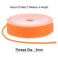 thumbnail image 2 of Unique Bargains Twisted Nylon Twine Thread Beading Cord 3mm 7M/23 Feet Extra Strong Braided Nylon String, Orange, 2 of 6