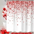 thumbnail image 4 of Cute Valentines Day Shower Curtain, Valentine''s Red Pink Heart Love Decor Fabric Shower Curtains Set for Bathroom Decoration with Hooks 72 X 72 Inch Trendy Valentine Hearts Bath Decor, 4 of 6