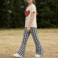 thumbnail image 6 of Stamzod 2 Piece Outfits for Girls Love Printed Short Sleeve T-Shirt and Flared Pants Lounge Set Girls Summer Clothes Black 3-4 Years, 6 of 9