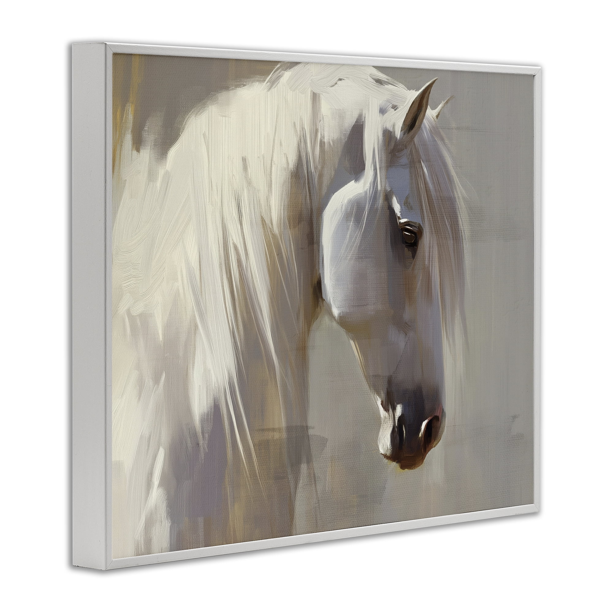 Stupell Industries White Moon Horse White Framed Giclee Art, design by Svetlana Aleynikova