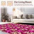 thumbnail image 2 of ODIKA 6' x 9' Machine Washable Non-Slip Area Rug, Geometric Star High Traffic Rug, Pink, 331822, 2 of 7