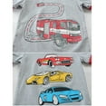 thumbnail image 5 of DDSOL Boy Pajamas Fire Truck Pjs Cotton Short Sleeves 4-Pieces Sleepwear Sets Gray 7T, 5 of 7
