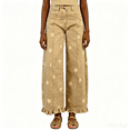 thumbnail image 3 of DORKASM Barrel Jeans Women High Waisted Floral Print Patchwork Baggy Denim Pants Wide Leg Y2k Flowy 2026 Trousers with Pockets Khaki 2XL, 3 of 8