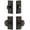 Timeless Bronze, variant on Grandeur 833852 Carre Solid Brass Single Cylinder Keyed Entry Knobset And Deadbolt Combo