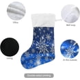 thumbnail image 3 of Coolnut 2 PSC Christmas Stockings Bright Stars on Beautiful Blue Background, 17.7" Xmas Fireplace Santa Socks Christmas Tree Hanging Stockings Decoration for Christmas Holiday Xmas Gift, 3 of 7