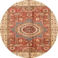 thumbnail image 1 of Ahgly Company Machine Washable Indoor Round Abstract Grapefruit Red Area Rugs, 6' Round, 1 of 7