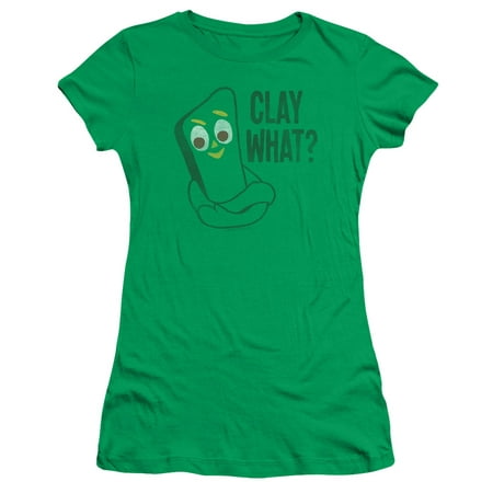Gumby Clay What S/S Junior Women's T-Shirt Sheer Kelly Green