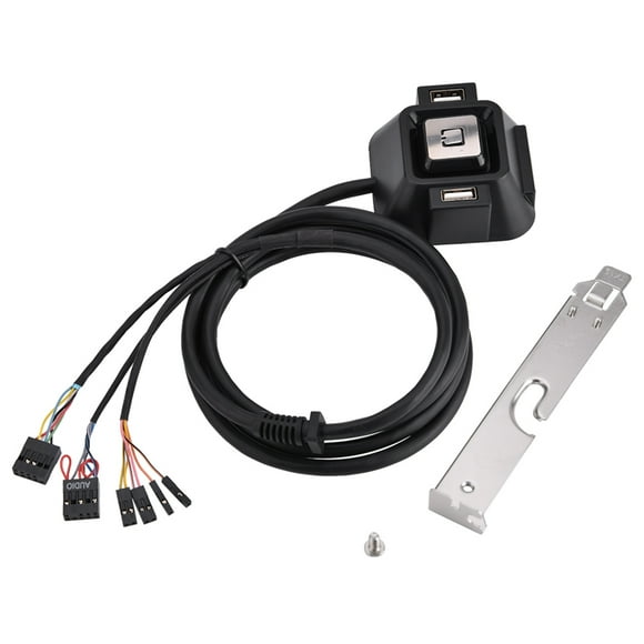 Botón de Conmutacia para PC de Sobremesa Con dos Puertos Usb y Audio, 1,55 m de longitud para cibrafés, Empresas familiarizados
