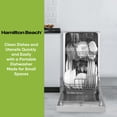 thumbnail image 5 of Hamilton Beach 18-Inch Portable Dishwasher with 8 Place Settings and 6 Wash Cycles, Stainless Steel Interior, 5 of 17