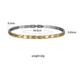 thumbnail image 2 of Solid Gold Stainless Steel Magnetic Anklets for Women Ladies, (9.64 inches)24.5cm, Lightweight,  Jewelry Gifts for Mom&Wife, Width:4.5mm(0.17 ''), 2 of 3