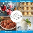 thumbnail image 5 of Uxcell Juego de cucharas para helado, 3 piezas de 1 oz/2 oz/3 oz, cuchara de acero inoxidable con gatillo, plateado, 5 of 5