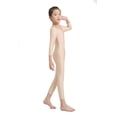 thumbnail image 4 of SPEERISE - Mono de manga larga para niñas, ajustado a la piel, de licra, color carne, para niño, de cuerpo entero, con escote redondo, trajes de ballet, 4 of 5