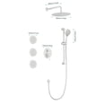 thumbnail image 5 of JERFIT 8-Function Luxury Shower System with Rain Shower Head, Handheld Spray, Body Jets, Slide Bar & Pressure Balance Valve, White, 5 of 9