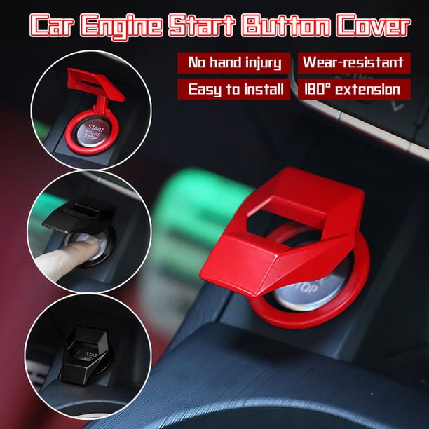 XWSHYW Herramientas para El Hogar Cubierta Decorativa para Botón de Arranque Del Motor Del Automóvil, Cubierta Protectora de Aleación de Encendido