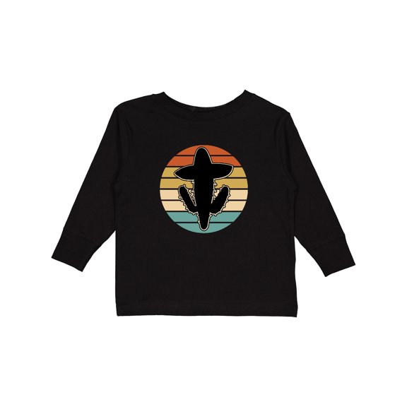 Inktastic Cactus Cinco De Mayo Vintage Boys or Girls Long Sleeve Toddler T-Shirt