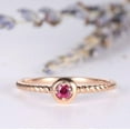 thumbnail image 2 of Natural Pink Tourmaline 14K Solid Gold Ring/Solitaire Anniversary Ring For Women/Minimalistic Style/October Birthstone Ring/Gift For her, 2 of 4
