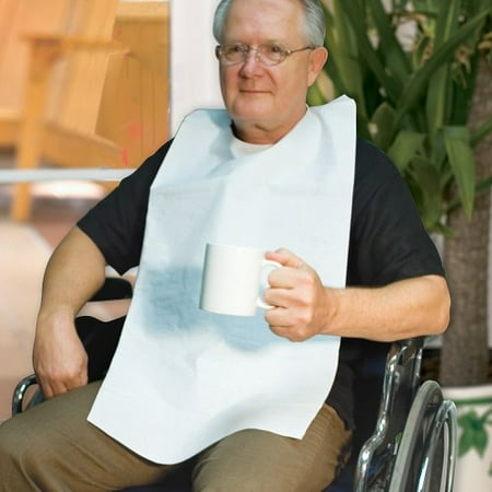 - Disposable Adult Tie-Back Poly Bibs (Set of 50)