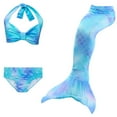 thumbnail image 1 of 3Pcs/Set Girls Bikini Set Mermaid Tail Princess Swimsuit, 1 of 8