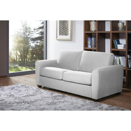 Modern Grey Premium Microfiber Foam Mattress Sofa Sleeper Contemporary J&M Marin