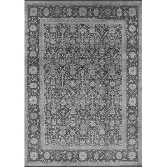 Ahgly Company Indoor Rectangle Oriental Gray Traditional Area Rugs, 5' x 7'