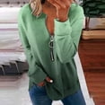 thumbnail image 2 of BLVB Women's Casual Long Sleeve Half Zipper Sweatshirt Loose Ladies Fall Loose Oversized Pullover Tops, 2 of 5