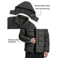 thumbnail image 4 of Wantdo Men's Winter Jacket Warm Puffer Coat Windproof Outerwear Windbreaker Dark Gray M, 4 of 11