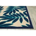 thumbnail image 2 of 8â€™ x 11â€™ Navy and Beige Leaves Indoor Outdoor Area Rug, 2 of 5