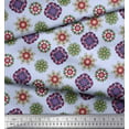 thumbnail image 3 of Soimoi Polyester Crepe Fabric Mandala Kaleidoscope Print Sewing Fabric Yard 42 Inch Wide, 3 of 3